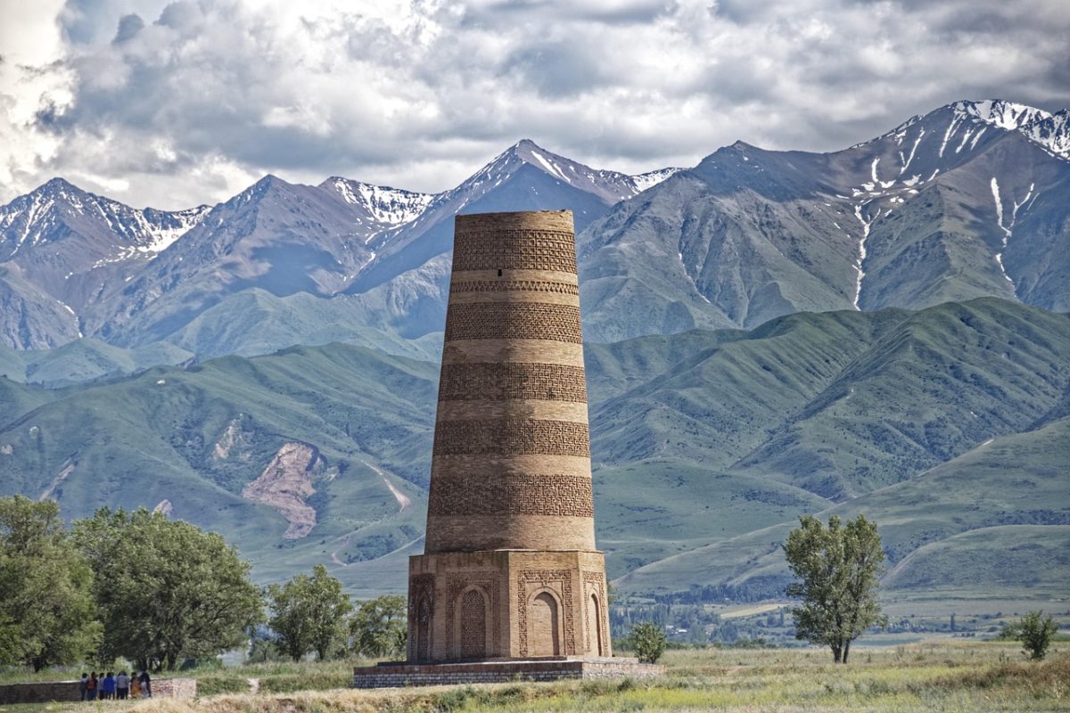 kyrgyzstan, burana tower, tower, nature, weir, building, architecture, sightseeing, tokmok, historical, landscape, mountains, snow, heaven, clouds, central asia, kyrgyzstan, kyrgyzstan, kyrgyzstan, kyrgyzstan, kyrgyzstan