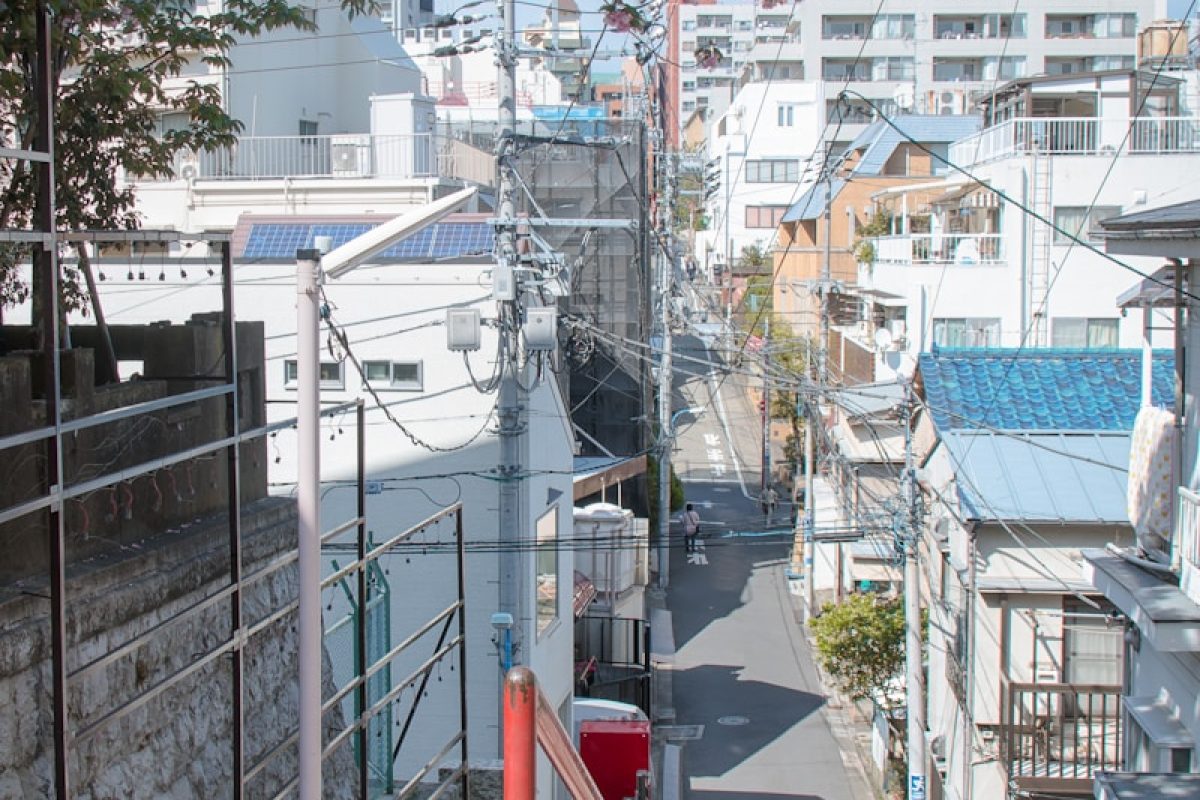 red staircase bar handle