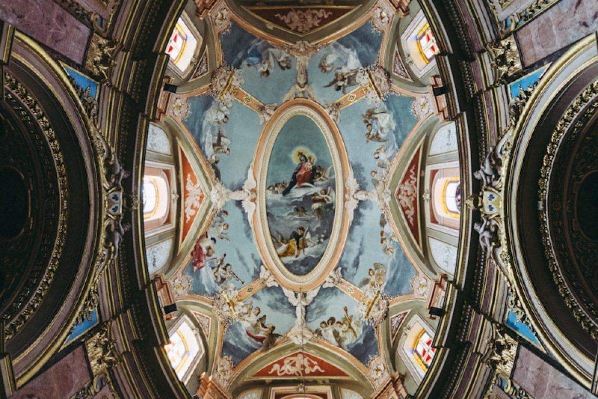 dome building with paintings